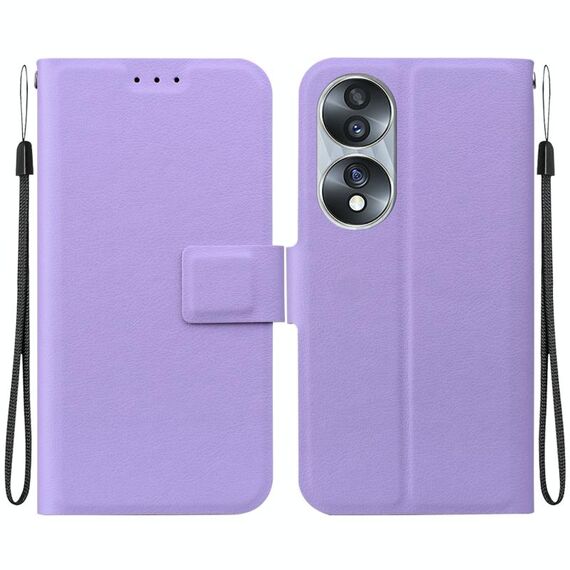 Per Honor 70 Custodia per telefono in pelle con fibbia magnetica ultrasottile (viola)
