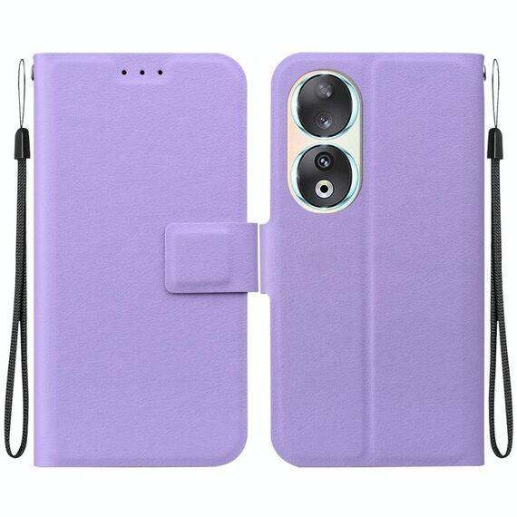 Per Honor 90 Custodia per telefono in pelle con fibbia magnetica ultra sottile (viola)