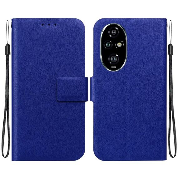 Per Honor 200 Pro Custodia per telefono in pelle con fibbia magnetica ultra sottile (blu)