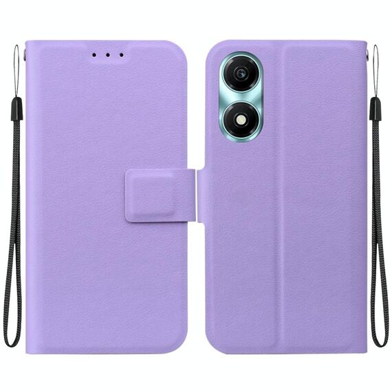 Per Honor X5 Plus / Play 40C Custodia per telefono in pelle con fibbia magnetica ultra sottile (viola)