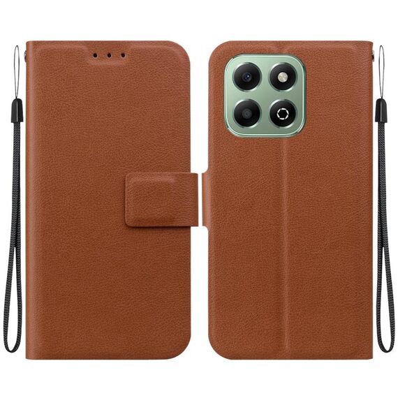 Per Honor X6b Custodia per telefono in pelle con fibbia magnetica ultra sottile (marrone)