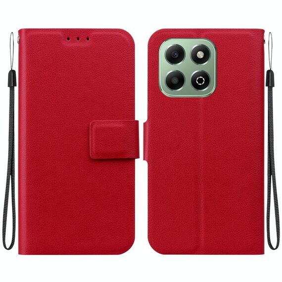 Per Honor X6b Custodia per telefono in pelle con fibbia magnetica ultra sottile (rosso)