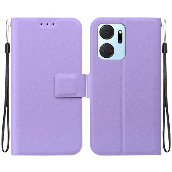 Per Honor X7a Custodia per telefono in pelle con fibbia magnetica ultra sottile (viola)