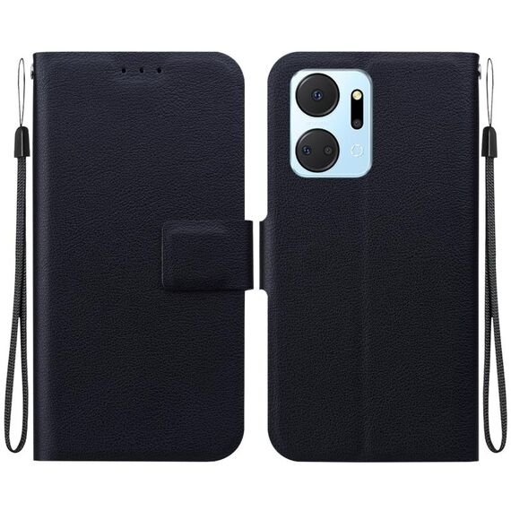 Per Honor X7a Custodia per telefono in pelle con fibbia magnetica ultra sottile (nero)