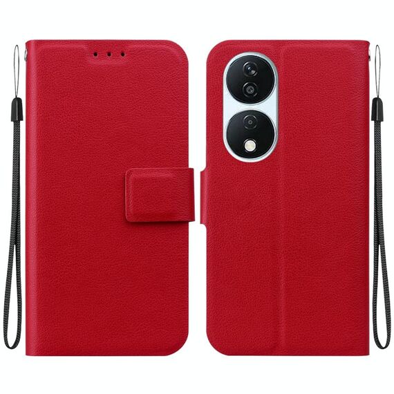 Per Honor X7b / Play 50 Plus Custodia per telefono in pelle con fibbia magnetica ultra sottile (rosso)