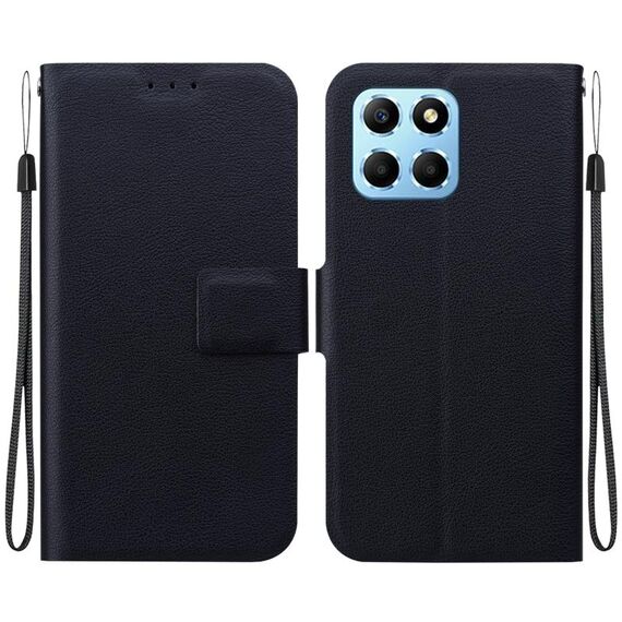 Per Honor X8 5G Custodia per telefono in pelle con fibbia magnetica ultra sottile (nero)