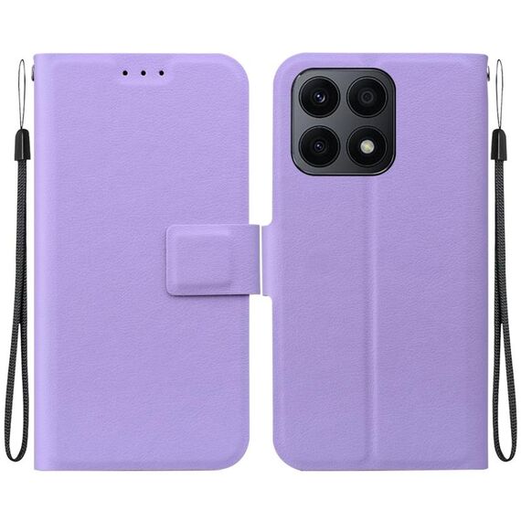 Per Honor X8a Custodia per telefono in pelle con fibbia magnetica ultra sottile (viola)
