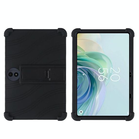 Per TCL TAB 11 FE Custodia protettiva antiurto in silicone per tablet con supporto (nero)