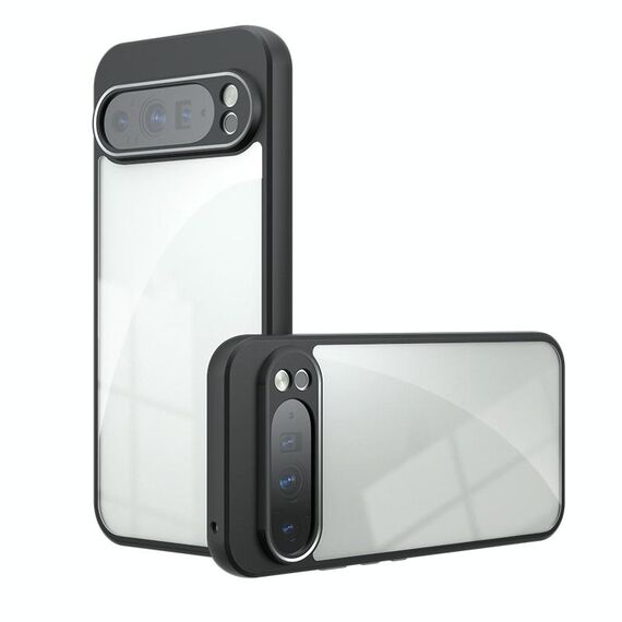 Per Google Pixel 9 Pro XL Armor Precise Hole PC Hybrid TPU Phone Case (trasparente)