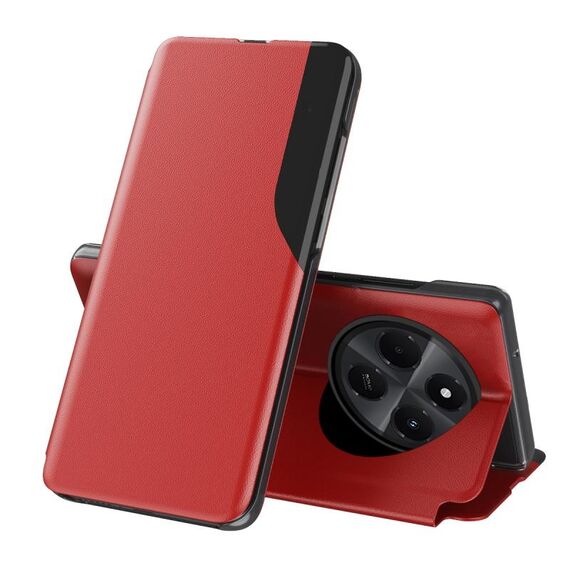 Per Xiaomi Redmi 14C Attraction Flip Holder Custodia in pelle per telefono (rosso)