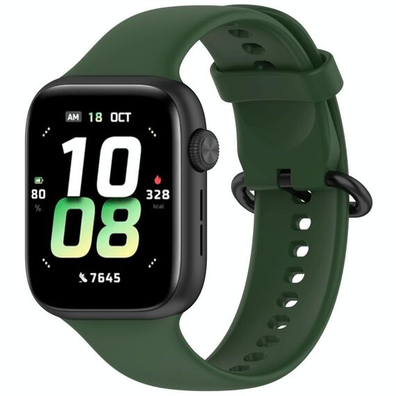 Per Honor Watch 5 cinturino in silicone morbido tinta unita (verde scuro)
