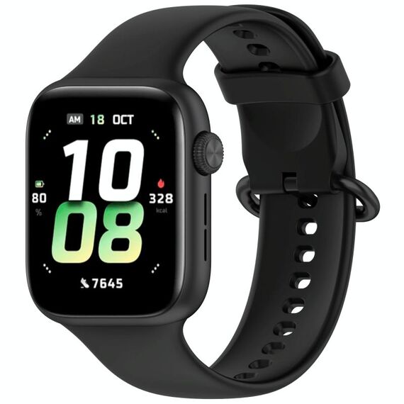 Per Honor Watch 5 cinturino in silicone morbido tinta unita (nero)
