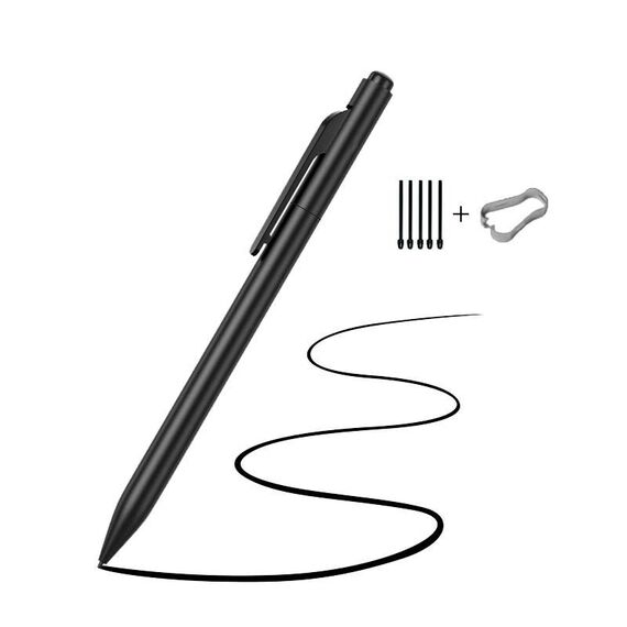 Stilo EMR sensibile alla pressione di grado 4096, stile: clip per penna D-001 + 5 punte POM + 1 clip per penna