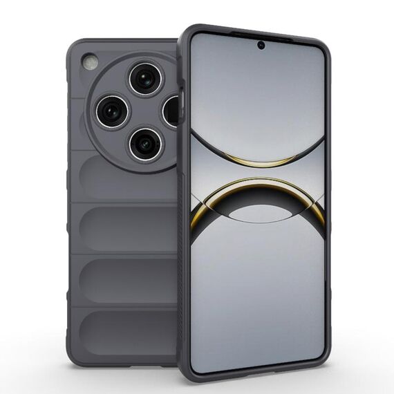 Per OPPO Find X8 Pro 5G Magic Shield TPU + Custodia in flanella per telefono (grigio scuro)