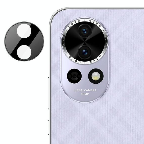 Per Huawei nova 12 / nova 13 imak Pellicola in vetro per obiettivo fotocamera posteriore Versione nera
