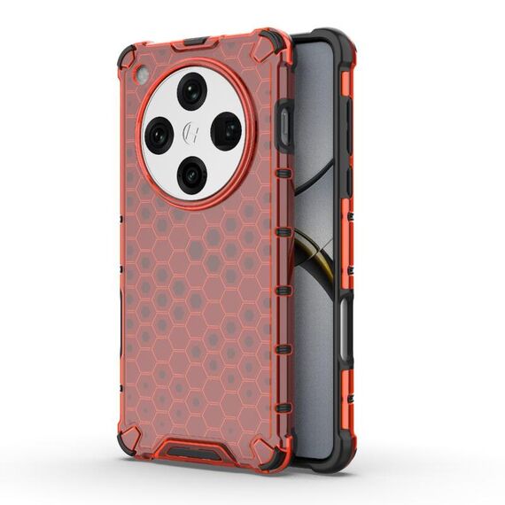 Per OPPO Find X8 Pro 5G Custodia antiurto a nido d'ape per telefono (rosso)