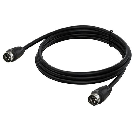 Cavo adattatore audio di alimentazione CA/CC MD DIN 4 pin maschio-maschio, lunghezza: 0,5 m (nero)