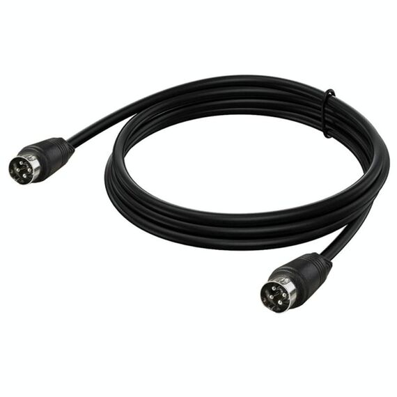 Cavo adattatore audio di alimentazione CA/CC MD DIN 4 pin maschio-maschio, lunghezza: 5 m (nero)