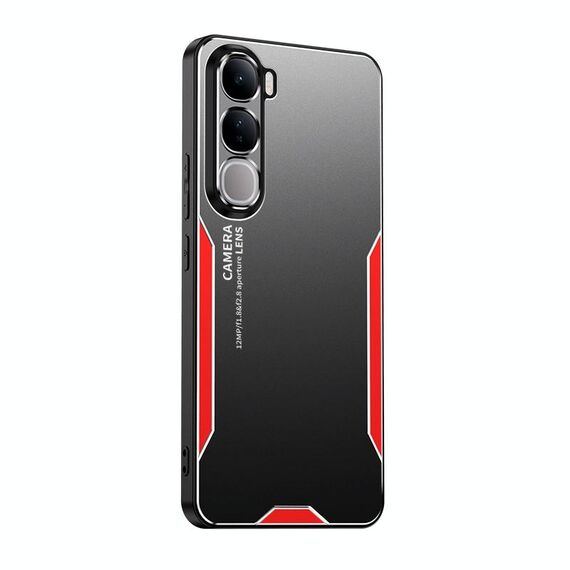 Per vivo V40 Lite Blade Series Custodia per telefono in metallo ibrida in TPU (rosso)