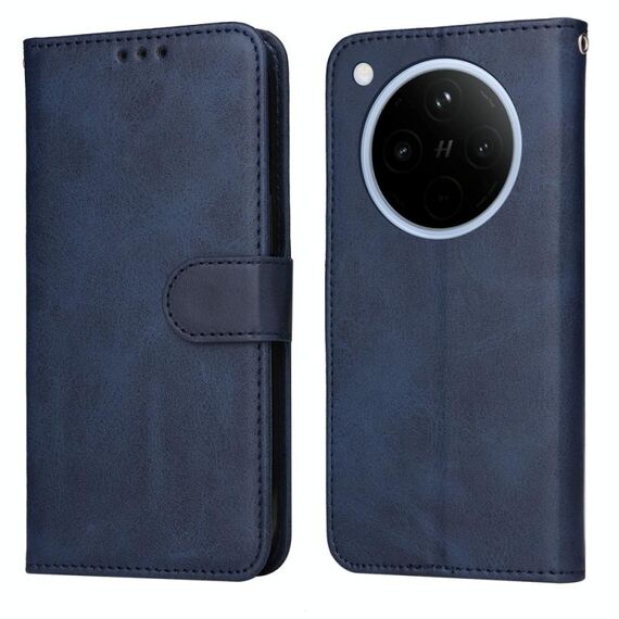 Per OPPO Find X8 Classic Custodia in pelle con texture di vitello (blu)