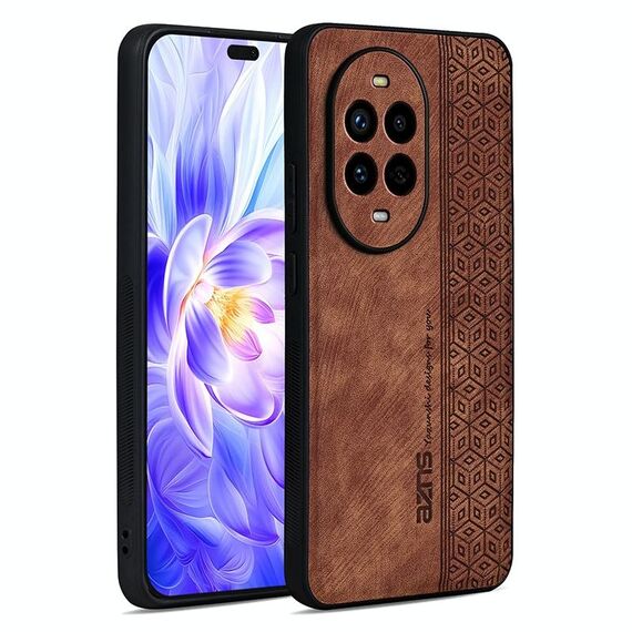 Per Huawei nova 13 Pro AZNS Custodia per telefono con effetto pelle in rilievo 3D (marrone)