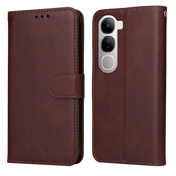 Per vivo V40 Lite 4G / 5G IDN Classic Calf Texture Custodia in pelle Flip per telefono (marrone)