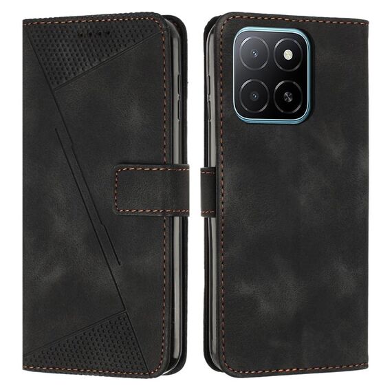 Per Honor X5b / X5b Plus Dream Triangle Custodia in pelle per telefono con cordino (nero)