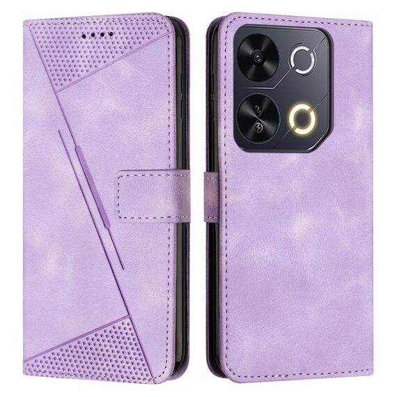 Per itel P65 Dream Triangle Custodia in pelle per telefono con cordino lungo (viola)