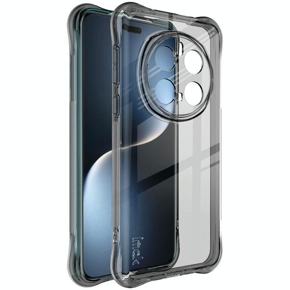 Per Honor Magic7 Pro 5G imak Custodia antiurto in TPU per telefono Airbag (nero trasparente)