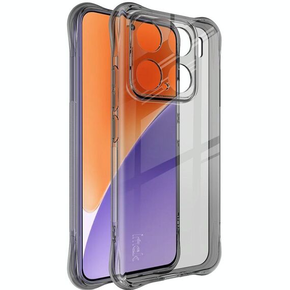 Per Xiaomi 15 imak Custodia antiurto in TPU per telefono Airbag (nero trasparente)