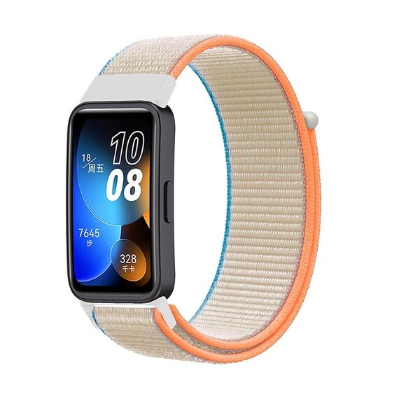 Per Huawei Band 8 cinturino in nylon intrecciato da 16 mm (bianco latte)