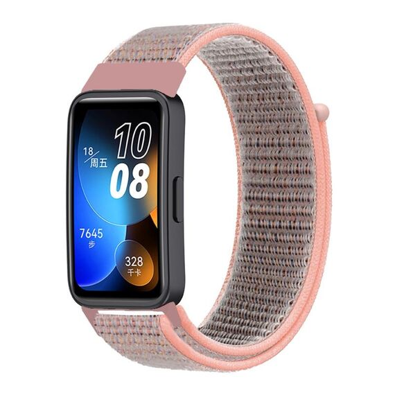 Per Huawei Band 8 cinturino in nylon intrecciato da 16 mm (colore rosato)