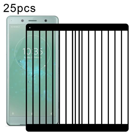 Per Sony Xperia XZ2 Compact 25pcs Pellicola in vetro temperato a schermo intero con bordo curvo 3D