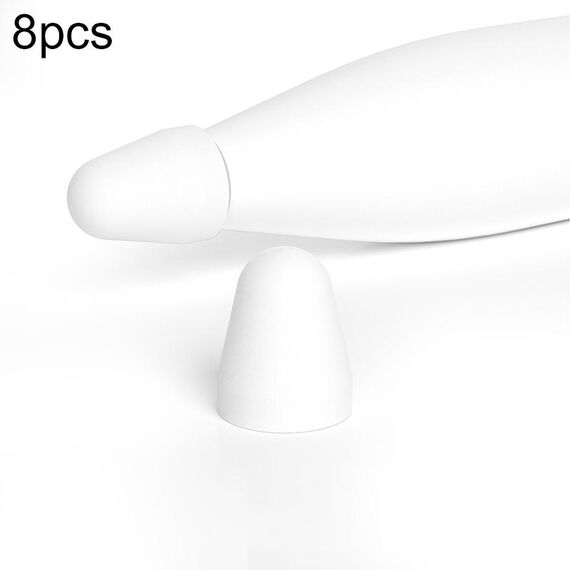 Per Xiaomi Stylus Pen 2 8 pezzi / set Copri pennino stilo in silicone resistente all'usura (bianco)