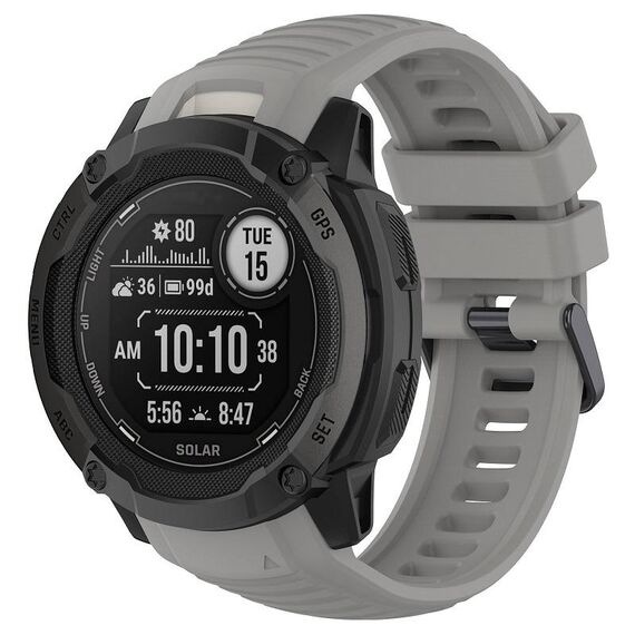Per cinturino di ricambio in silicone sportivo Garmin Instinct 2X (grigio)