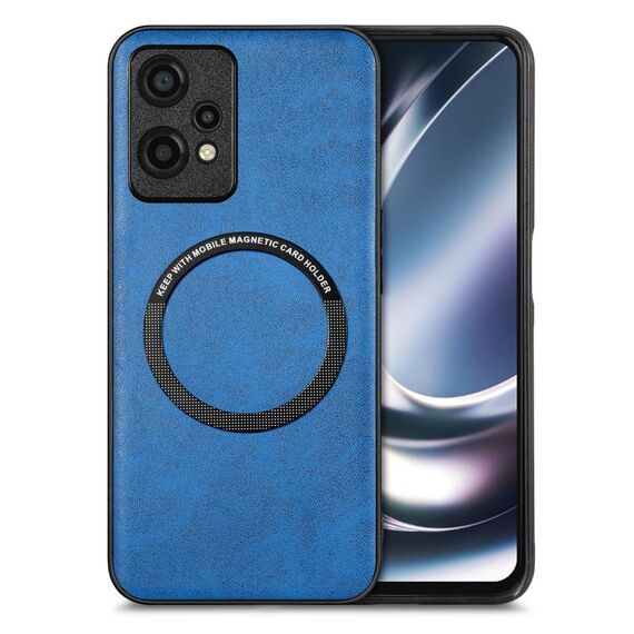 Per Oneplus Nord CE 2 Lite 5G Custodia per cellulare con cover posteriore in pelle tinta unita (blu)