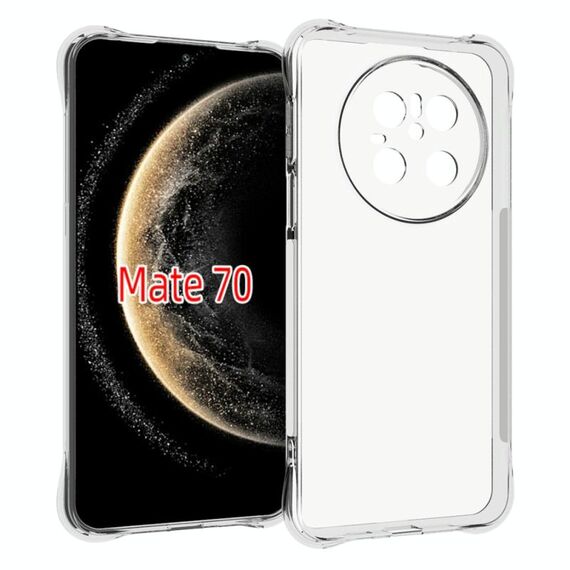 Per Huawei Mate 70 Custodia per telefono in TPU antiurto antiscivolo e spessa (trasparente)