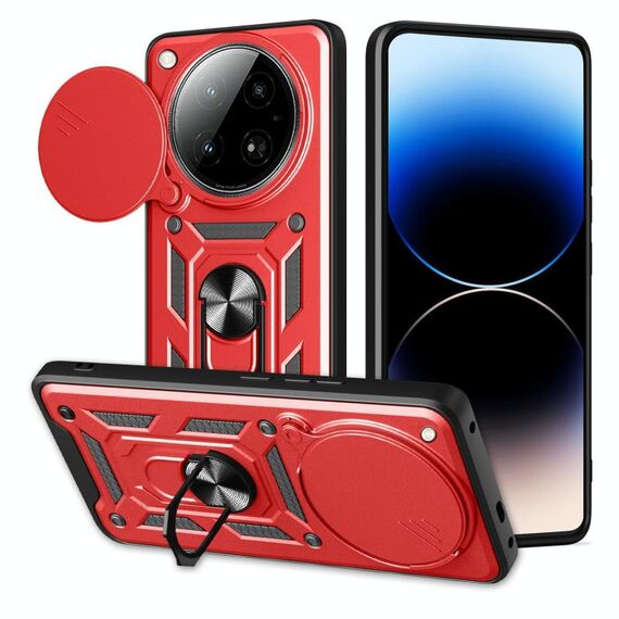 Per Infinix Zero 40 4G Custodia per fotocamera scorrevole TPU+PC (rosso)