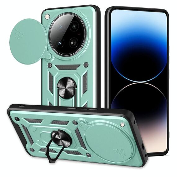 Per Infinix Zero 40 4G Custodia per fotocamera scorrevole TPU+PC (verde)