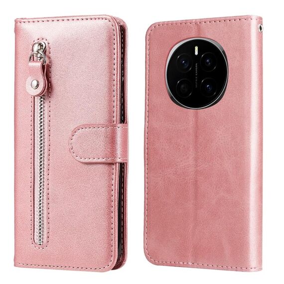 Custodia per telefono in pelle con cerniera For Honor Magic7 Fashion Calf Texture (oro rosa)