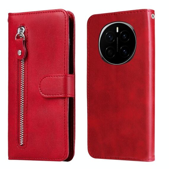 Custodia per telefono in pelle con cerniera For Honor Magic7 Fashion Calf Texture (rosso)