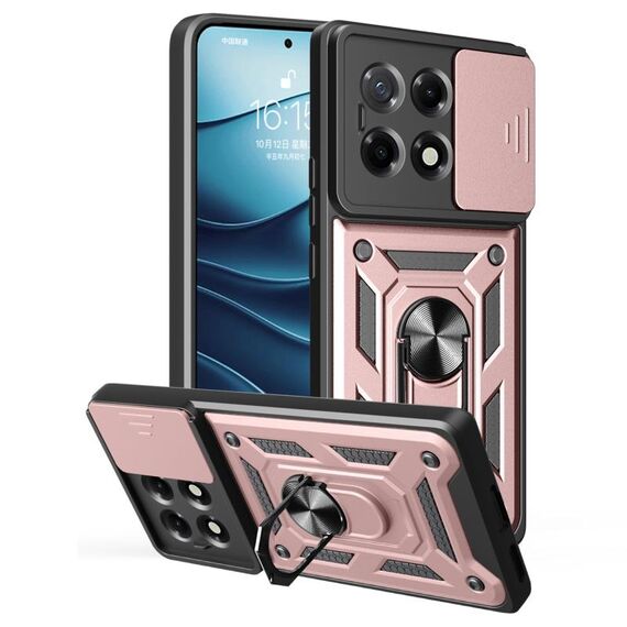 Per Tecno Camon 30S Custodia per fotocamera scorrevole in TPU+PC (oro rosa)