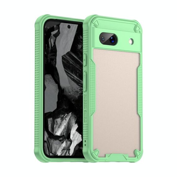 Per Google Pixel 8a Armor Glaze PC Hybrid TPU Custodia per telefono (verde)