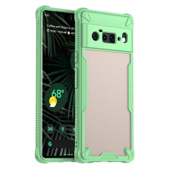 Per Google Pixel 6 Pro Armor Glaze PC Hybrid TPU Custodia per telefono (verde)