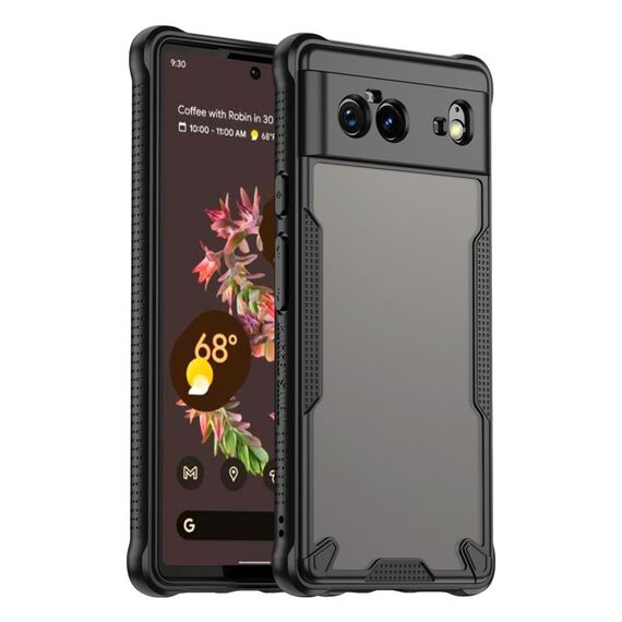 Per Google Pixel 6 Armor Glaze PC Hybrid TPU Custodia per telefono (nero)