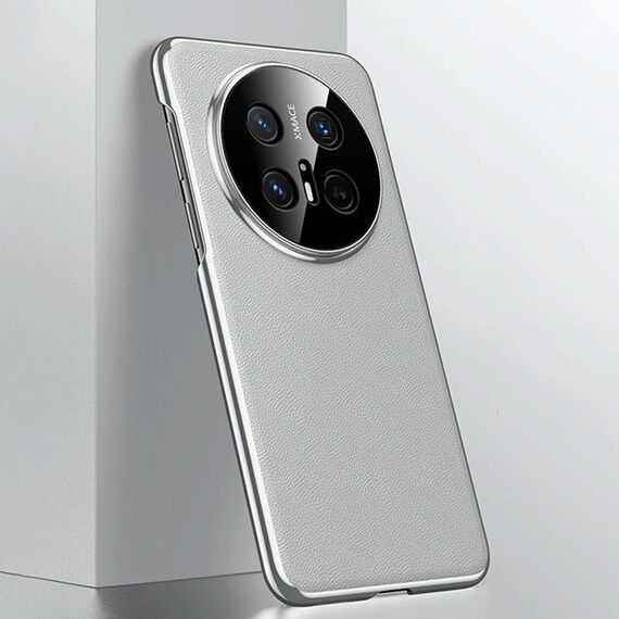 Per Huawei Mate 70 Pro Custodia antiurto in pelle liscia (grigio)