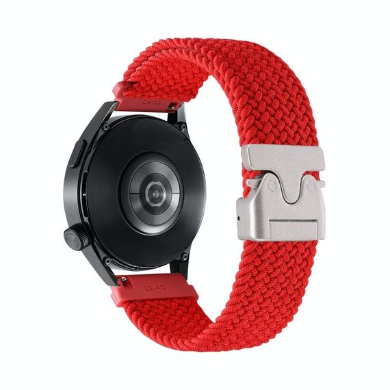 Cinturino per orologio in nylon intrecciato con bottone automatico da 20 mm (rosso)