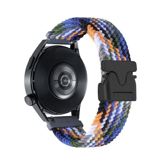 Cinturino per orologio in nylon intrecciato con bottone automatico da 22 mm (denim)
