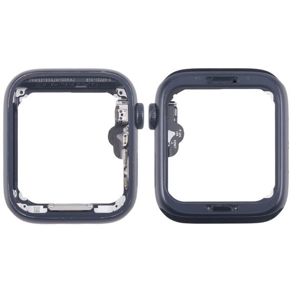 Per Apple Watch SE 2022 44MM GPS in lega di alluminio con lunetta centrale e cavo flessibile per asse di rotazione della corona (mezzanotte)