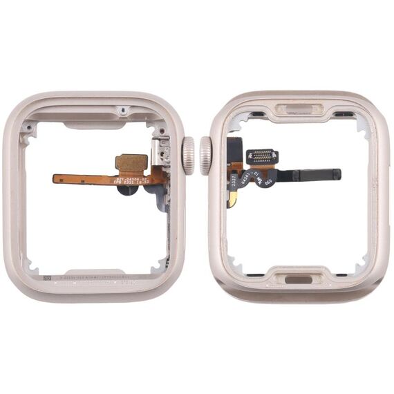 Per Apple Watch Series 7/8/9 45MM LTE Piastra lunetta centrale in lega di alluminio con cavo flessibile Crown Spin Axis (Starlight)